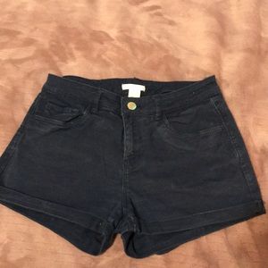 High waisted navy blue vintage shorts